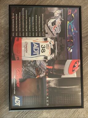 ADT Racing Collage Poster in White, Red & Blue